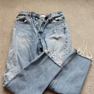 Zara Light Blue Cropped Women's Jeans